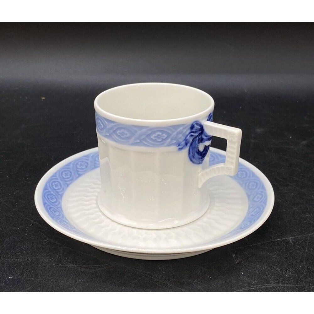 Royal Copenhagen Blue Fan 1212/11548 Demitasse Cup & Saucer Vintage